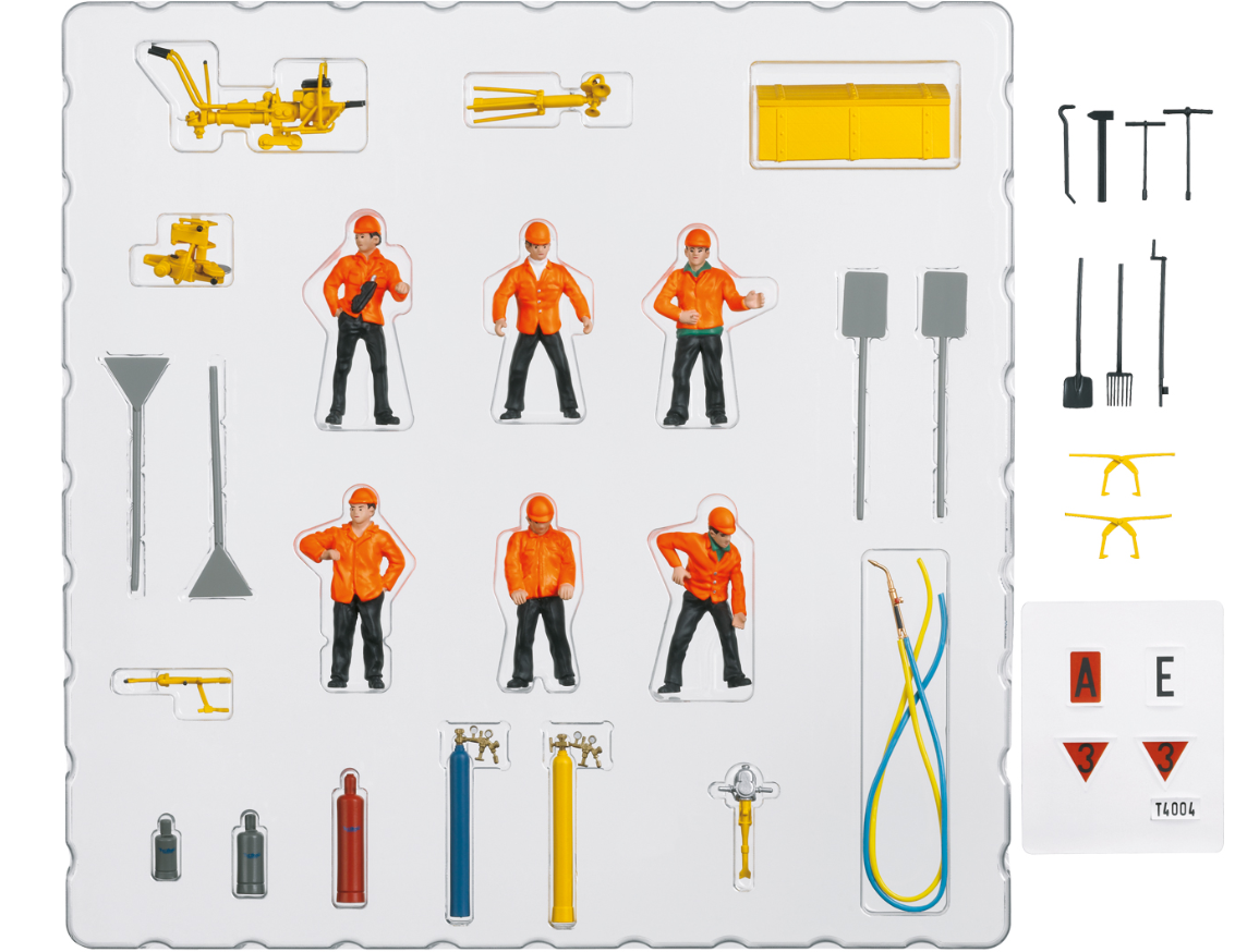 Märklin 55683 Figuras Guía de tendido de vías, 30 piezas escala 1:32