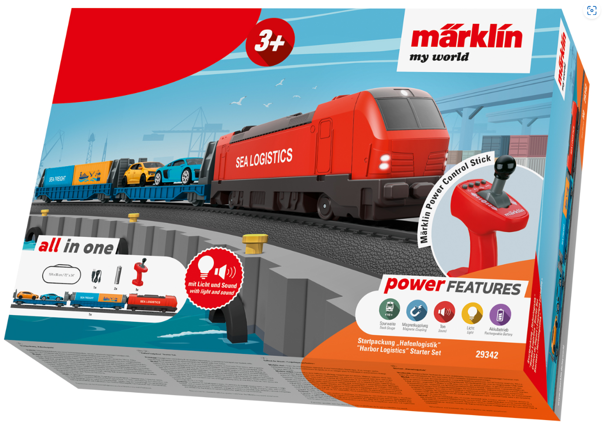 1/87 Märklin my world 29342 caja de iniciación logística Portuaria con sonido y luces escala ho 00