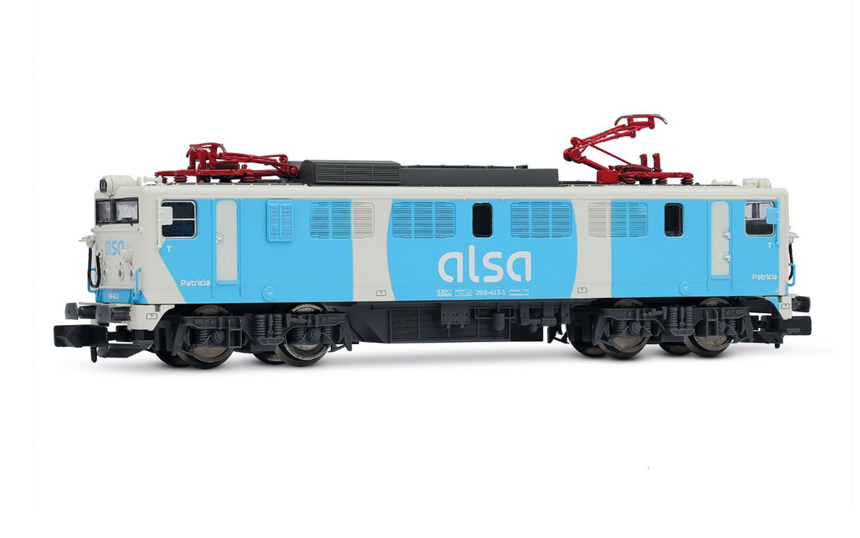 Arnold HN2610S Digital con sonido locomotora eléctrica 269-413, ALSA decoración blanco/azul, época VI RENFE N escala 1:160