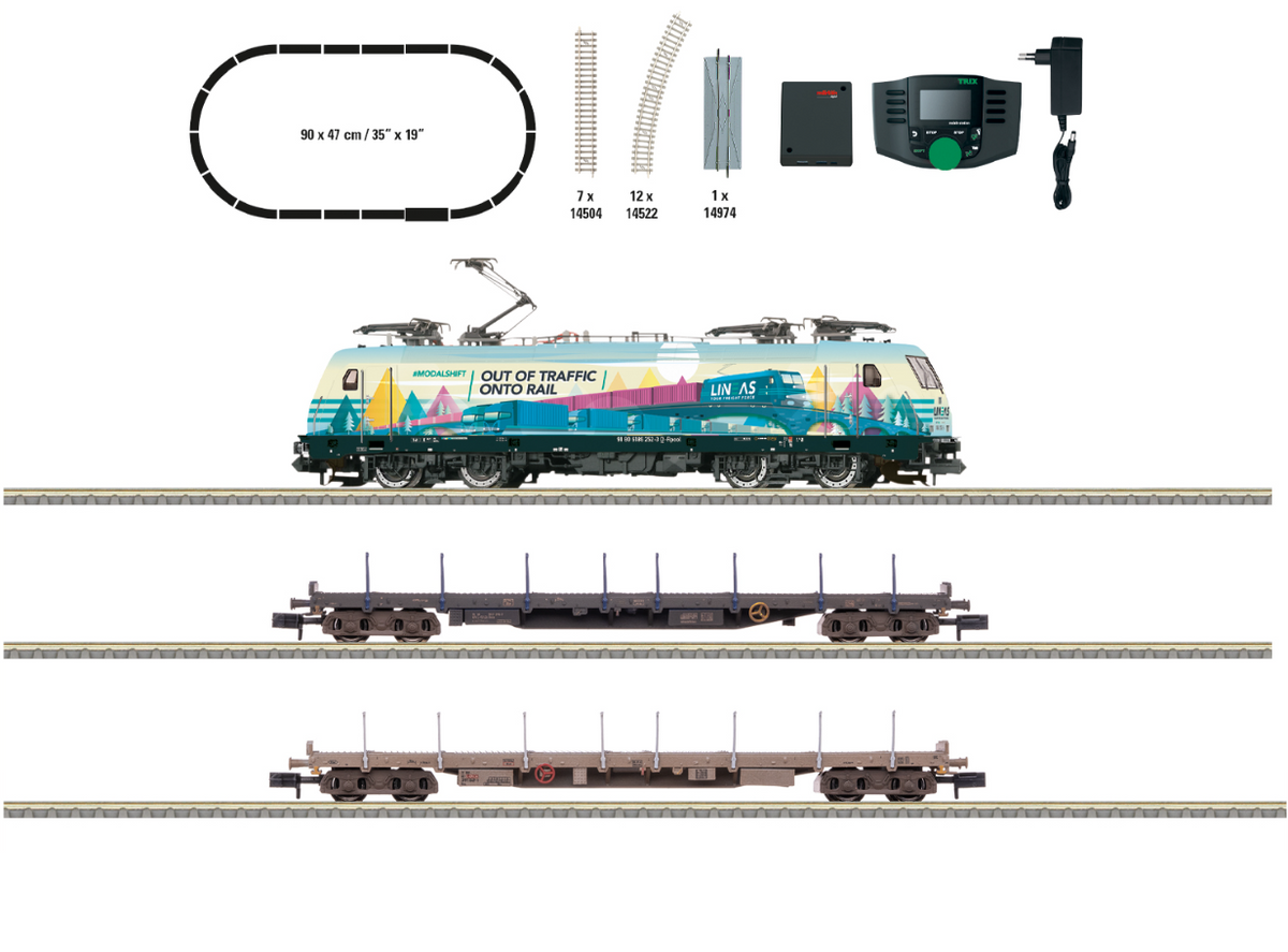 Minitrix 11165 – Starter set LINEAS freight train – N 1:160