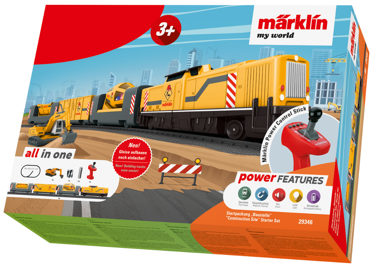 1/87 Märklin my world 29346 Caja de iniciación Obras con sonido y luces escala ho 00
