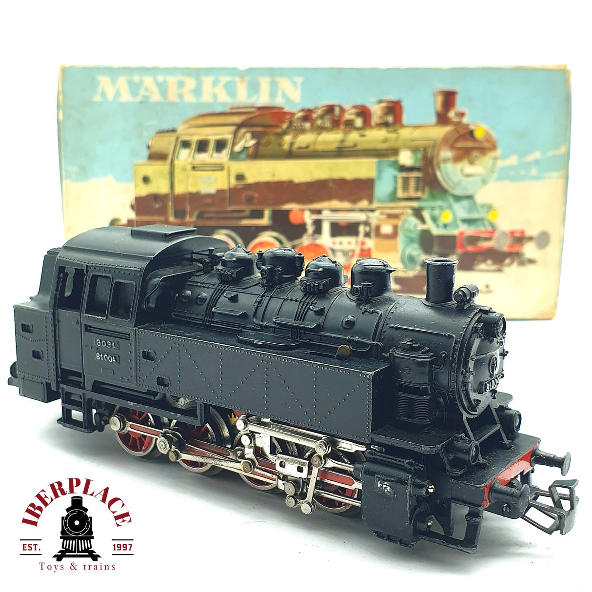 ♻️ 2 mano - Märklin 3032 Locomotora 81004 Negra H0 escala 1:87 EH09
