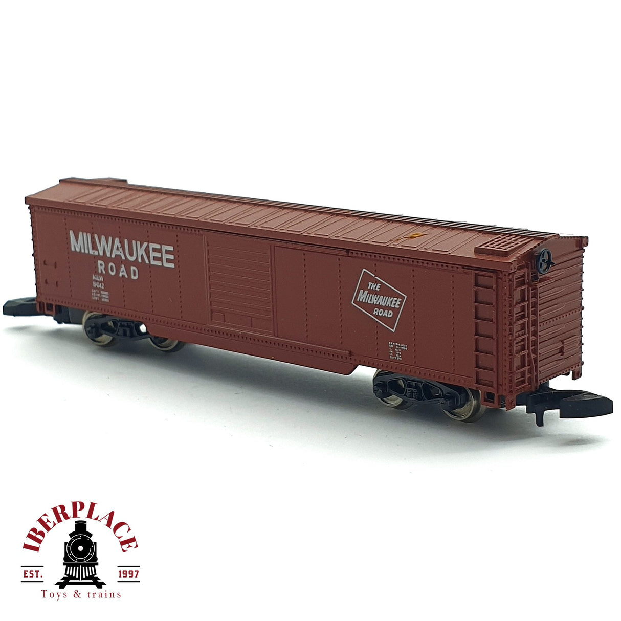 ♻️ 2 mano - Märklin vagón cerrado Milwaukee Road 19042 Z escala 1:220 EZ07