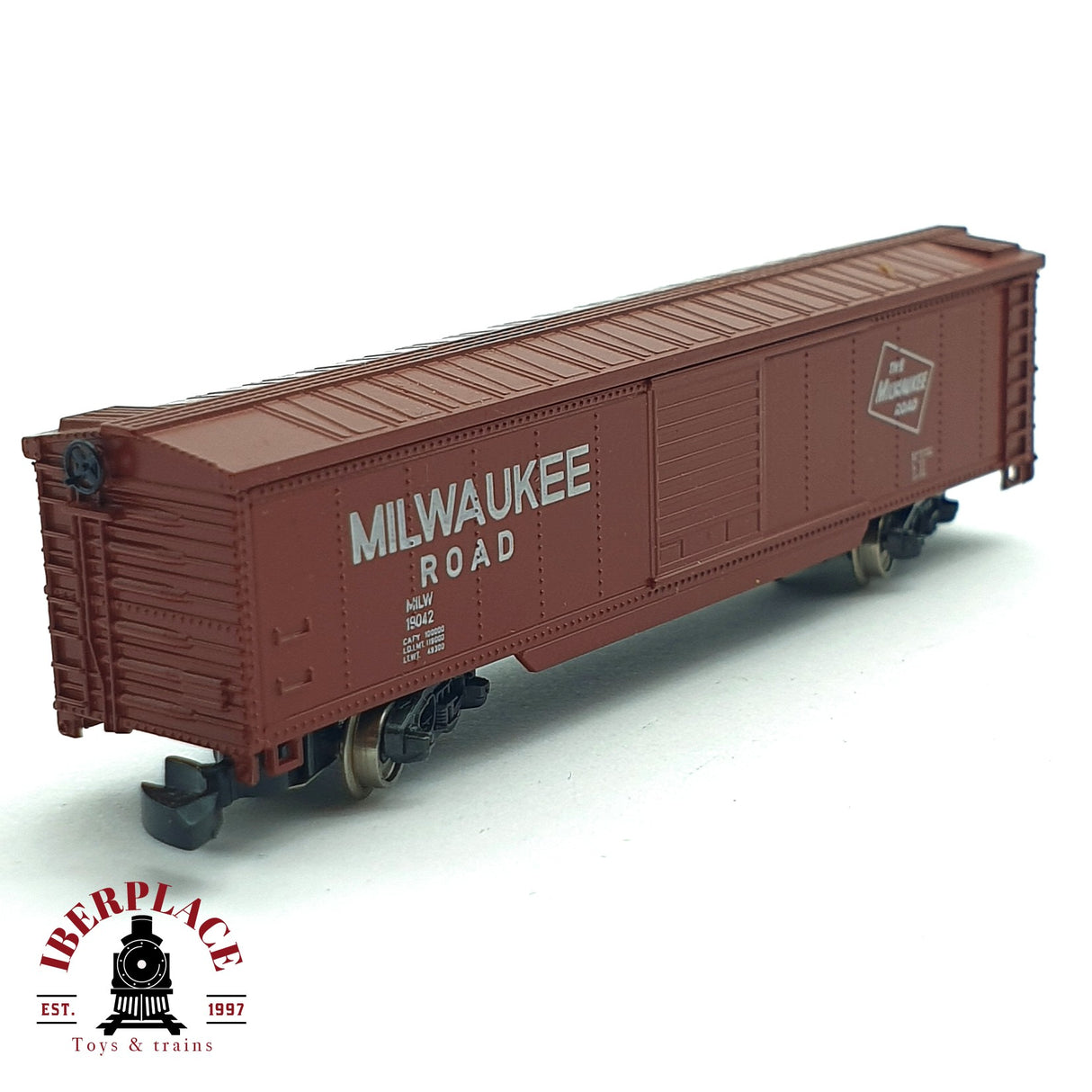 ♻️ 2 mano - Märklin vagón cerrado Milwaukee Road 19042 Z escala 1:220 EZ07
