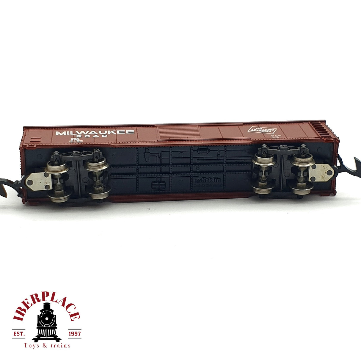 ♻️ 2 mano - Märklin vagón cerrado Milwaukee Road 19042 Z escala 1:220 EZ07