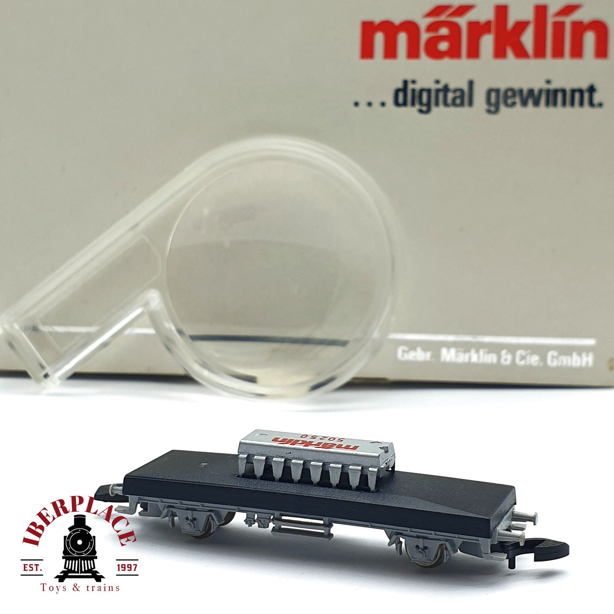 ♻️ 2 mano - Märklin vagón plataforma lo digital gana terreno Z escala 1:220 EZ07