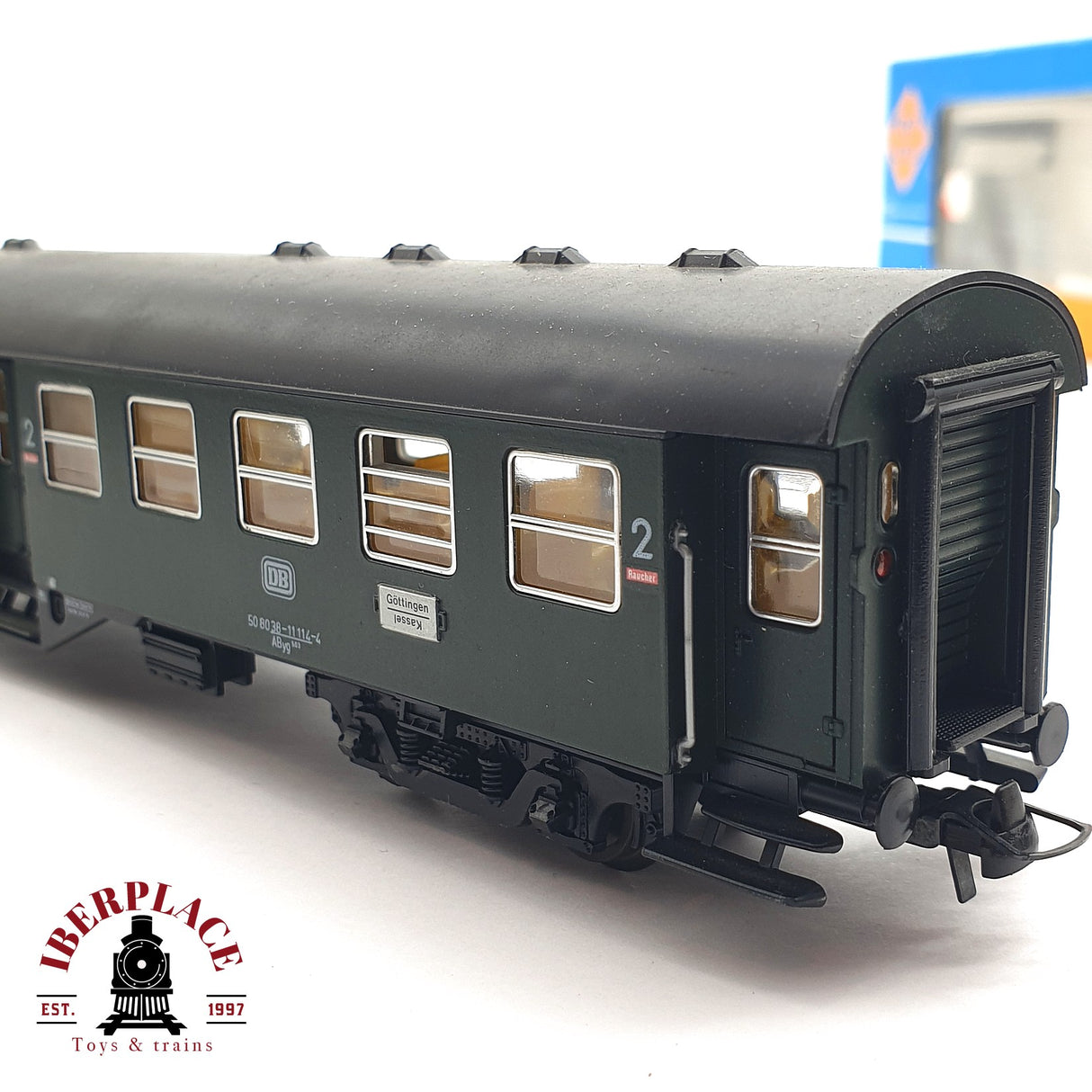 ♻️ 2 mano - AC Roco 4255 vagón pasajero DB clase 1-2 H0 escala 1:87 EZ07