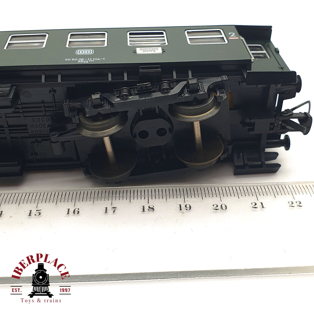 ♻️ 2 mano - AC Roco 4255 vagón pasajero DB clase 1-2 H0 escala 1:87 EZ07