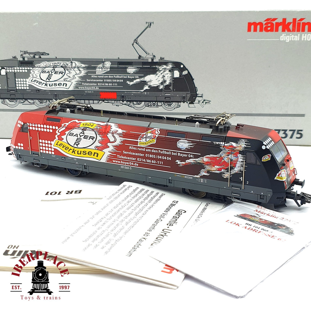 ♻️ 2da mano - Märklin 37375 Digital Locomotora BR 101 DB Bayer Leverkusen H0 escala 1:87 EH010