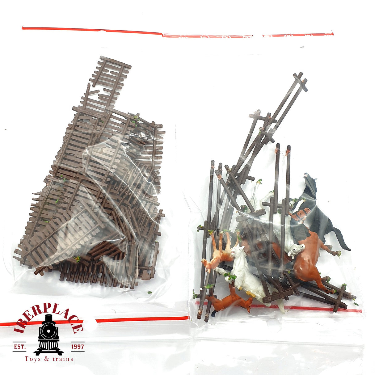 ♻️ 2da mano - Lote Figuras personas en la playa, caballos, animales H0 escala 1:87 EH010