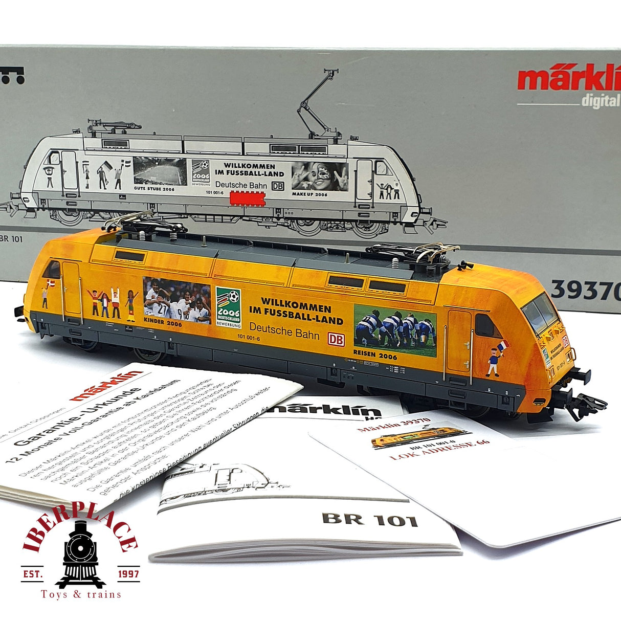 ♻️ 2da mano - Märklin 39370 Digital Locomotora BR 101 DB Fussball-land H0 escala 1:87 EH010