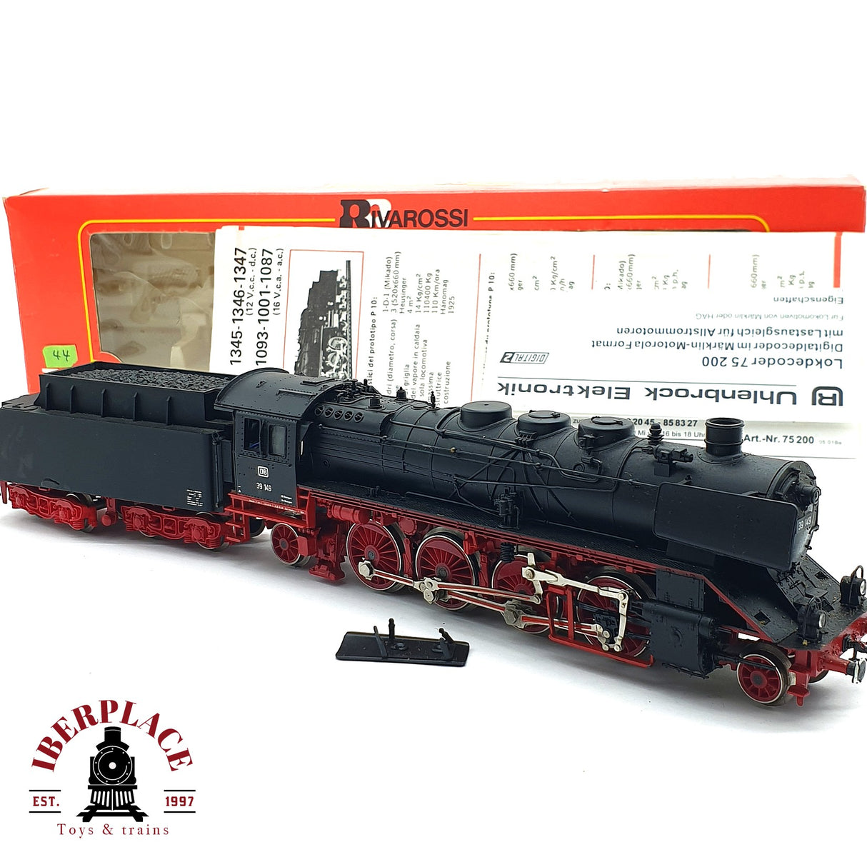 ♻️ 2da mano - AC Rivarossi 1001 Locomotora BR 39 DB H0 escala 1:87 EH09