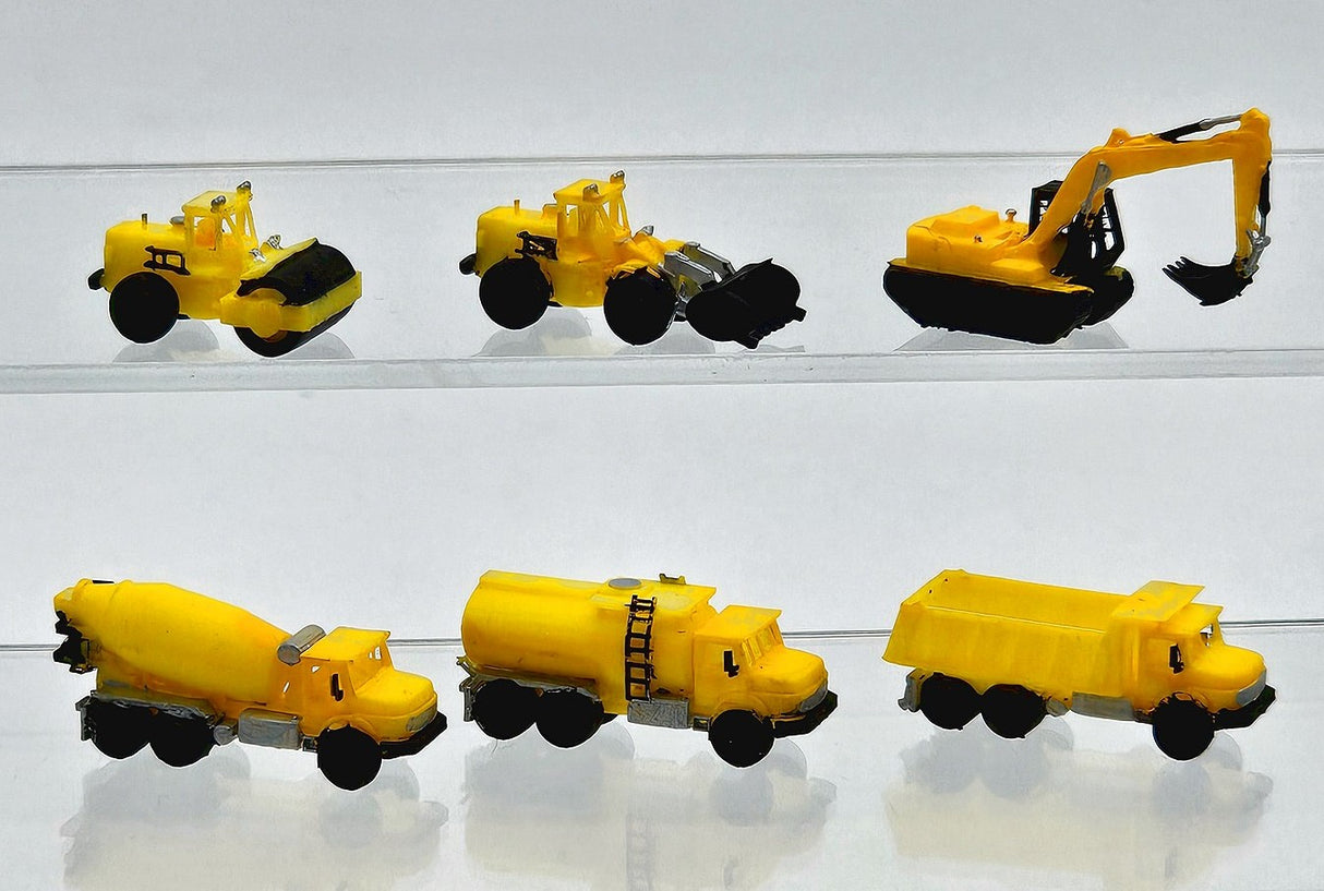 Vehículos de Construcción – Pintados y Pulidos a Mano – Escala Z 1:220