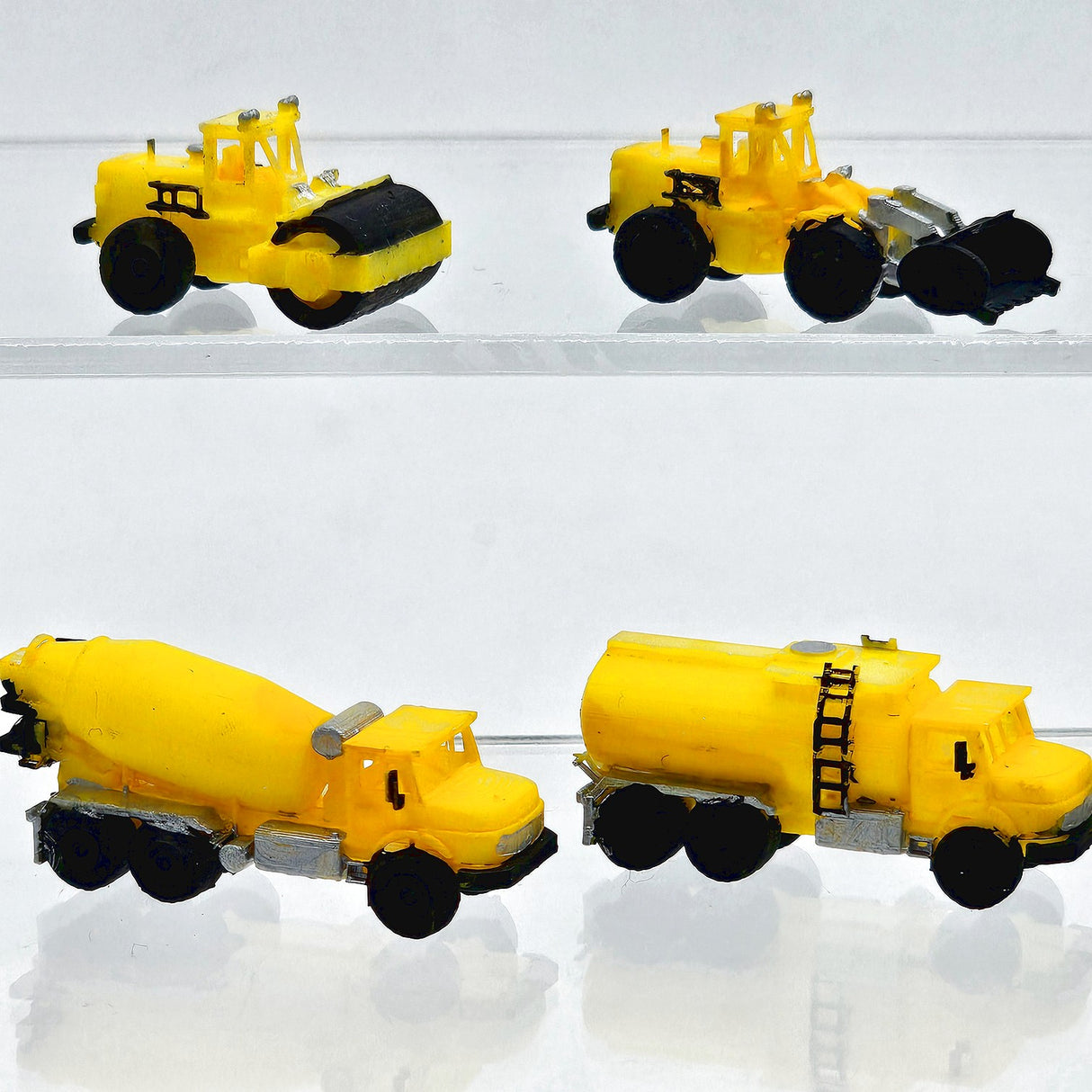 Set de 6 Vehículos de Construcción – Pintados a Mano – Escala Z 1:220