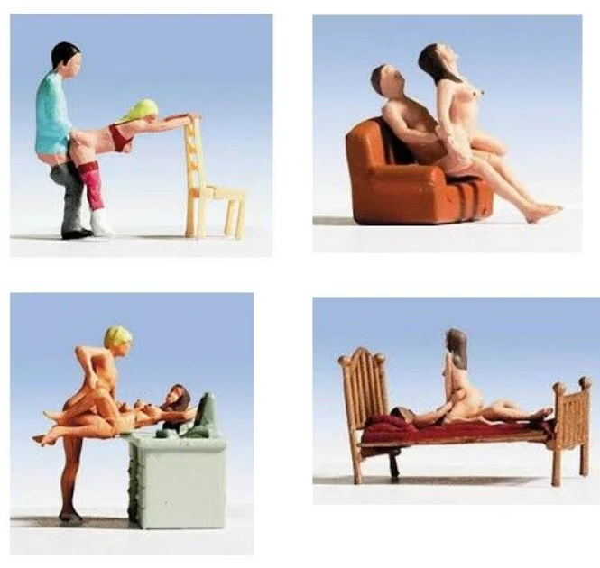 Set de Figuras en Miniatura – 7 Piezas H0 (1:87) – Modelismo de Alta Calidad