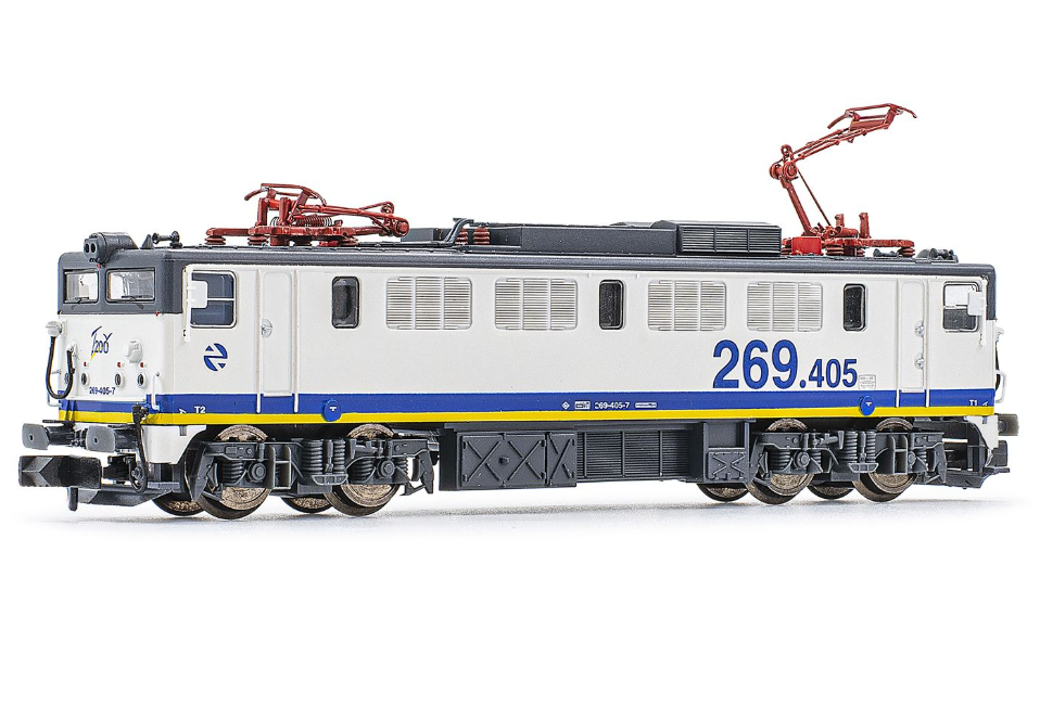 Arnold HN2592S Locomotora Eléctrica RENFE 269.400 blanca Talgo 200 con Decoder de Sonido DCC 1:160 escala N