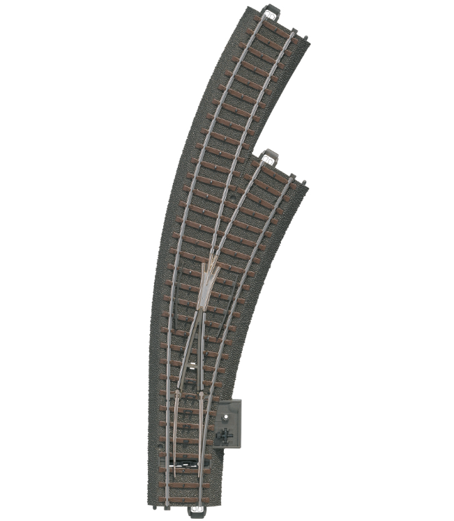 Märklin 24672 Desvío curvo derecho - Radio 360 mm - Vía C H0 con palanca manual