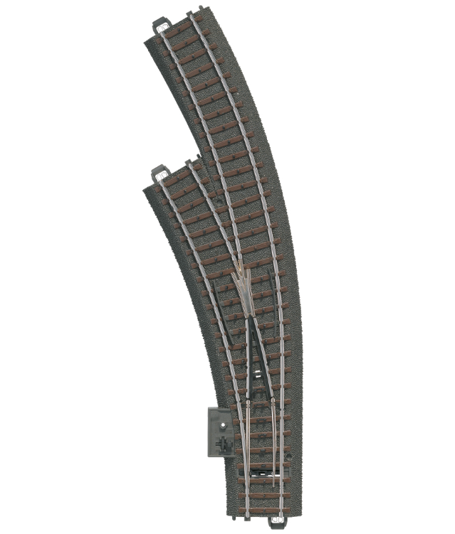 Märklin 24671 Desvío curvo izquierdo – Radio 360 mm – Vía C H0 con palanca manual