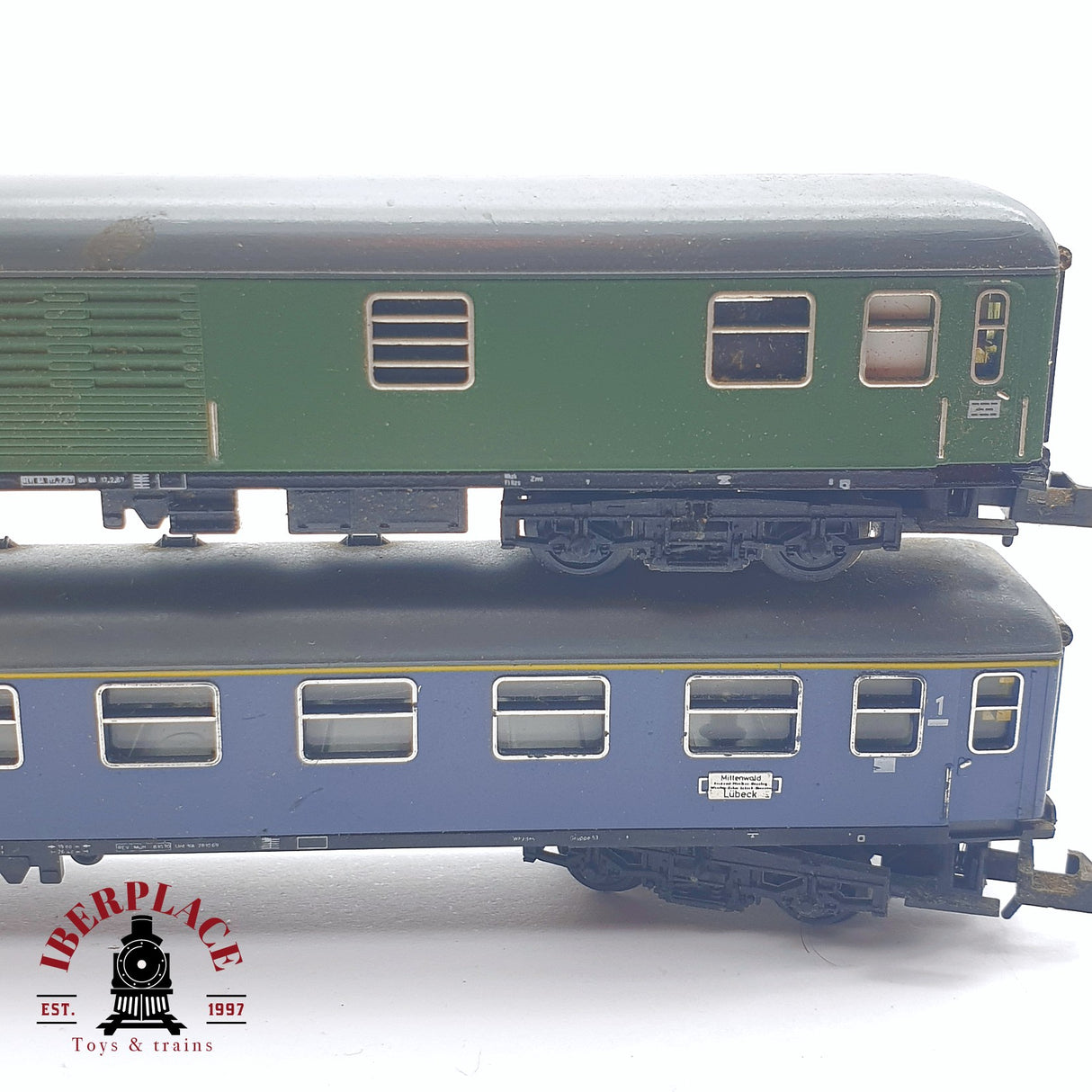 ♻️ 2 mano - Minitrix 4x vagones pasajero y equipaje clase 1-2 N escala 1:160 TEN06