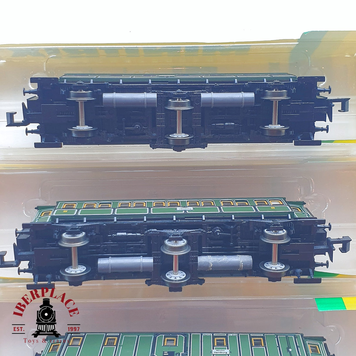 ♻️ 2 mano - Minitrix 4x vagones pasajeros K.Bay.Sts.B Hamburg N escala 1:160 TEN06