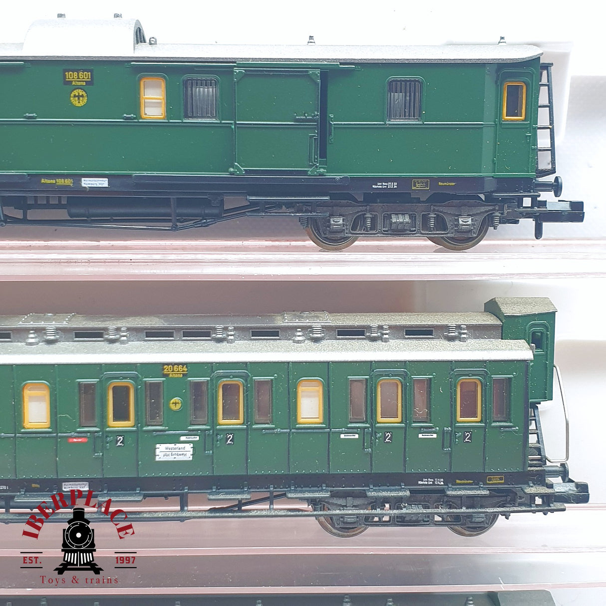 ♻️ 2 mano - Fleischmann 5x vagones pasajeros y equipaje DRG clases 2-3 N escala 1:160 TEN06