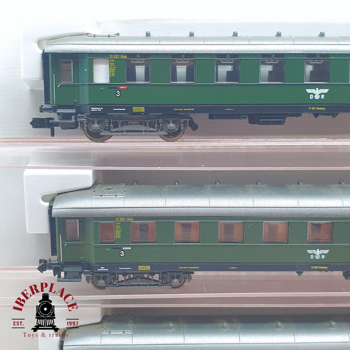 ♻️ 2 mano - Fleischmann 5x vagones pasajeros y equipaje DR clases 1-2-3 N escala 1:160 TEN06