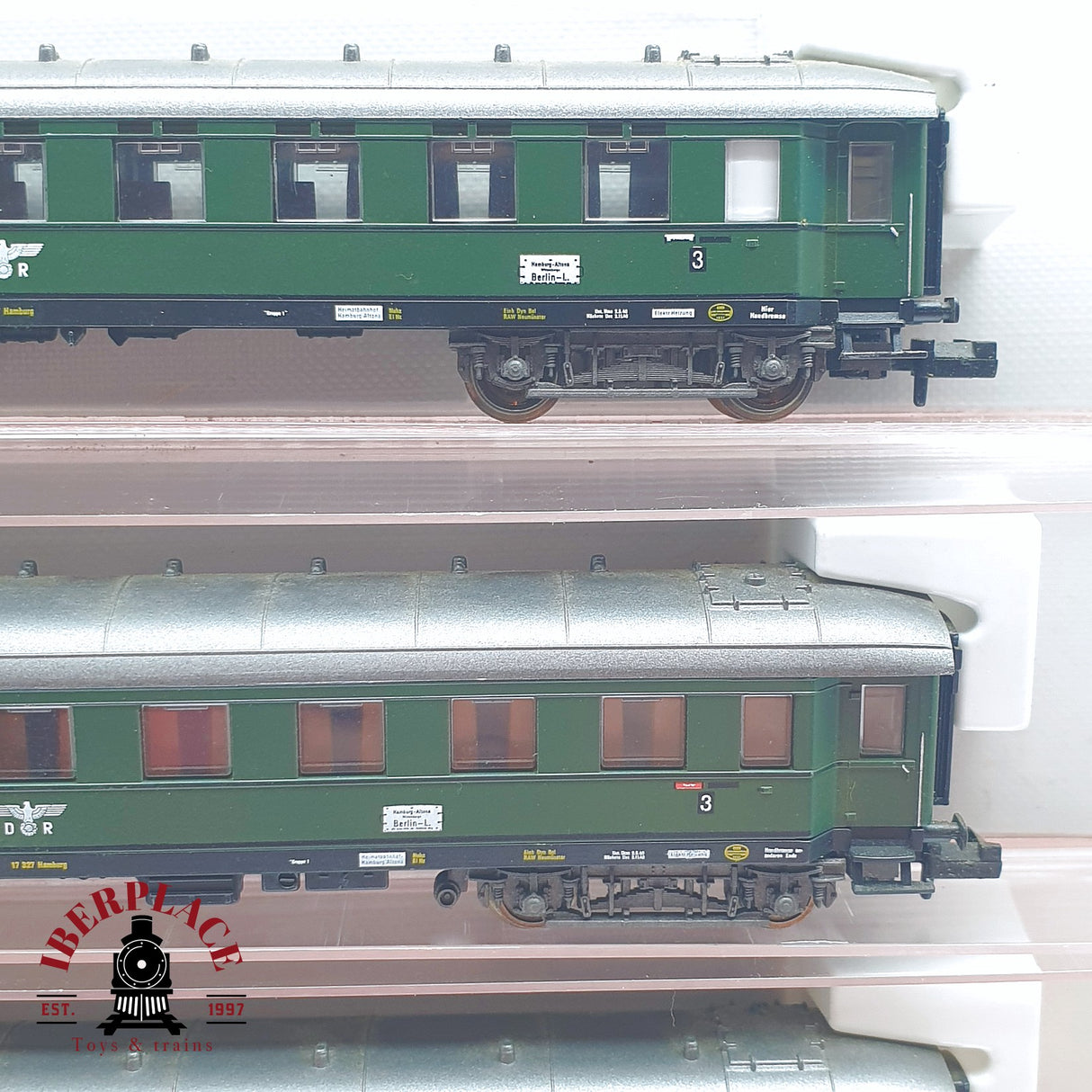 ♻️ 2 mano - Fleischmann 5x vagones pasajeros y equipaje DR clases 1-2-3 N escala 1:160 TEN06