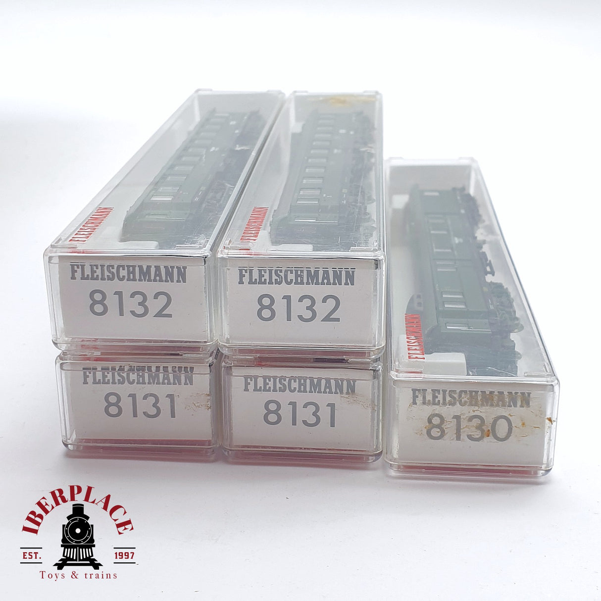 ♻️ 2 mano - Fleischmann 5x vagones pasajeros y equipaje DR clases 1-2-3 N escala 1:160 TEN06