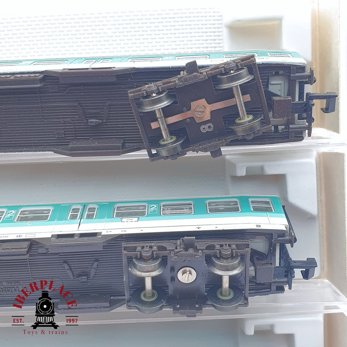 ♻️ 2 mano - Fleischmann 3x vagones pasajeros coche piloto DB clases 1-2 N escala 1:160 TEN06