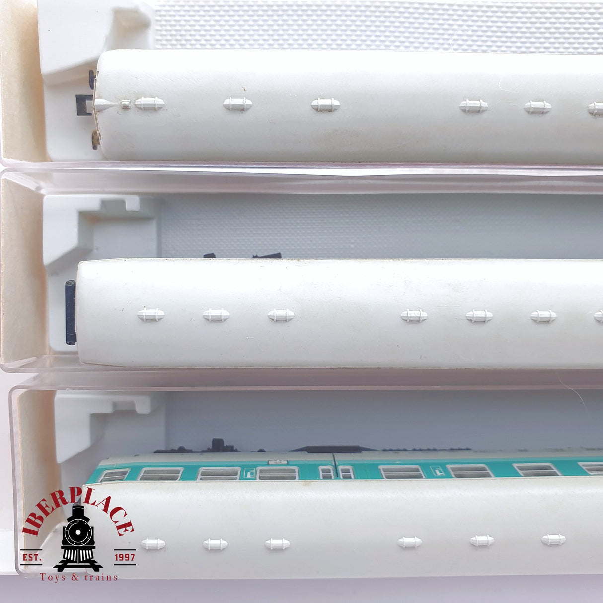 ♻️ 2 mano - Fleischmann 3x vagones pasajeros coche piloto DB clases 1-2 N escala 1:160 TEN06