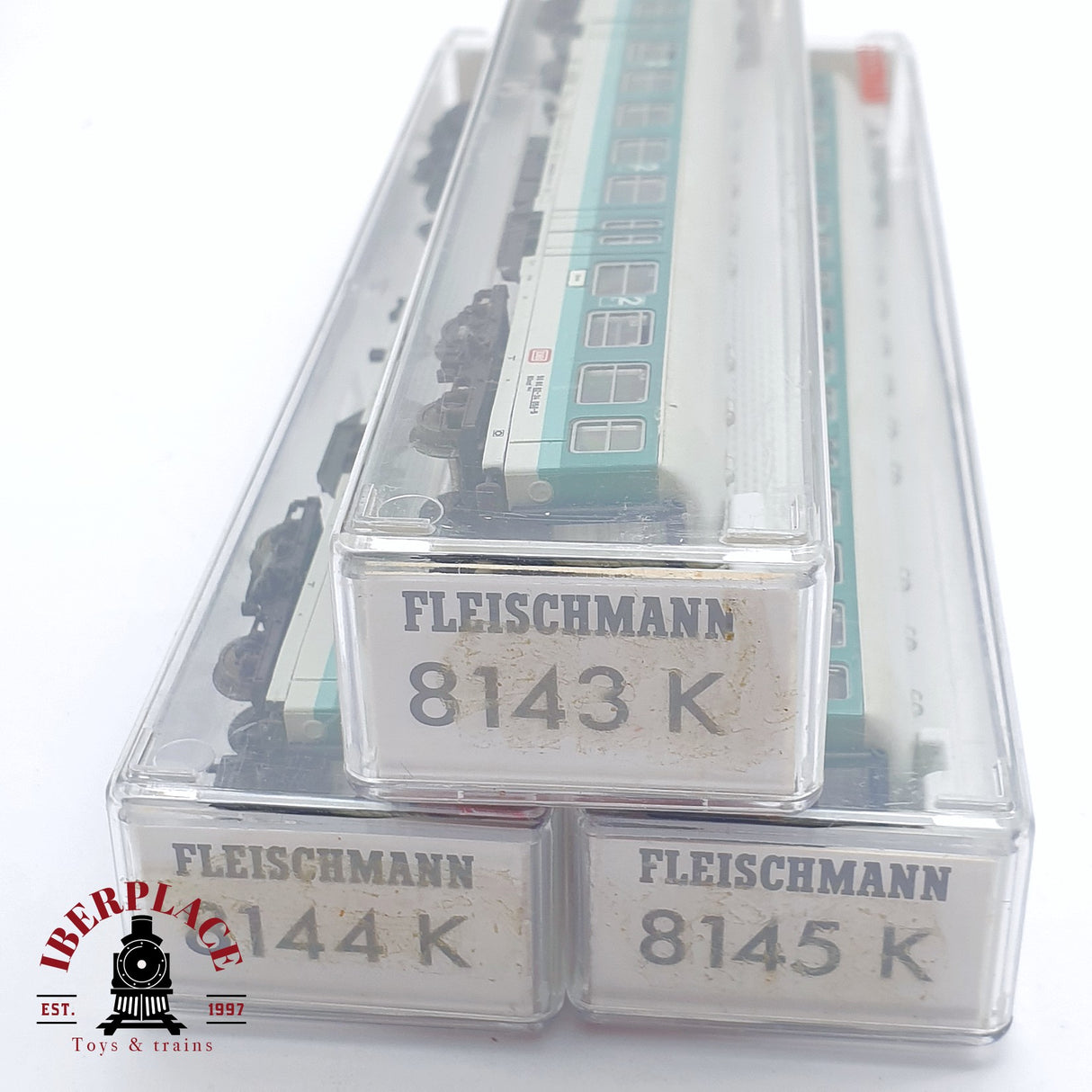 ♻️ 2 mano - Fleischmann 3x vagones pasajeros coche piloto DB clases 1-2 N escala 1:160 TEN06