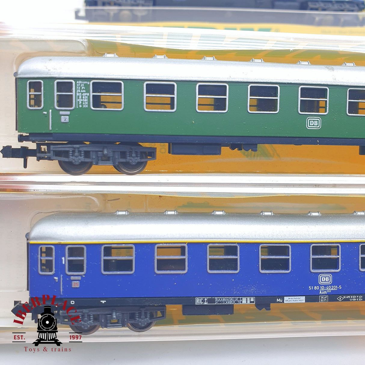 ♻️ 2 mano - Minitrix 5x vagones pasajero y equipaje clase 1-2 N escala 1:160 TEN06