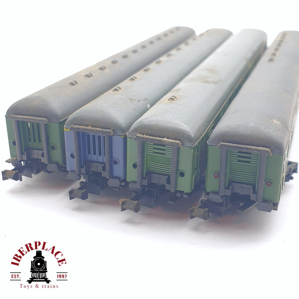 ♻️ 2 mano - Minitrix 4x vagones pasajero y equipaje clase 1-2 N escala 1:160 TEN06