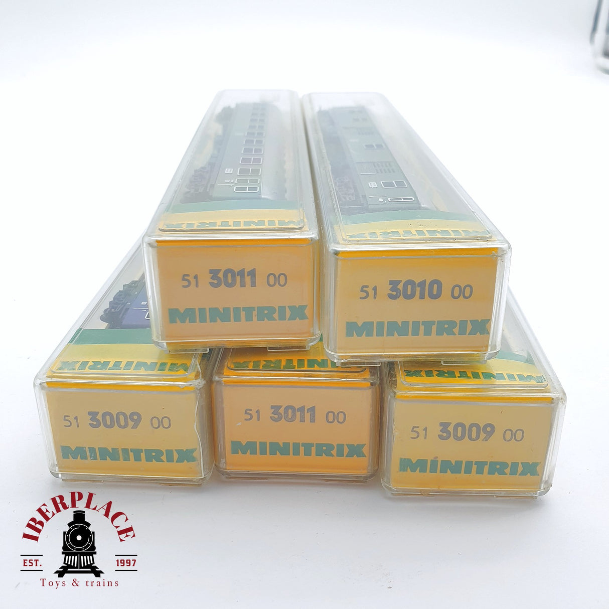 ♻️ 2 mano - Minitrix 5x vagones pasajero y equipaje clase 1-2 N escala 1:160 TEN06