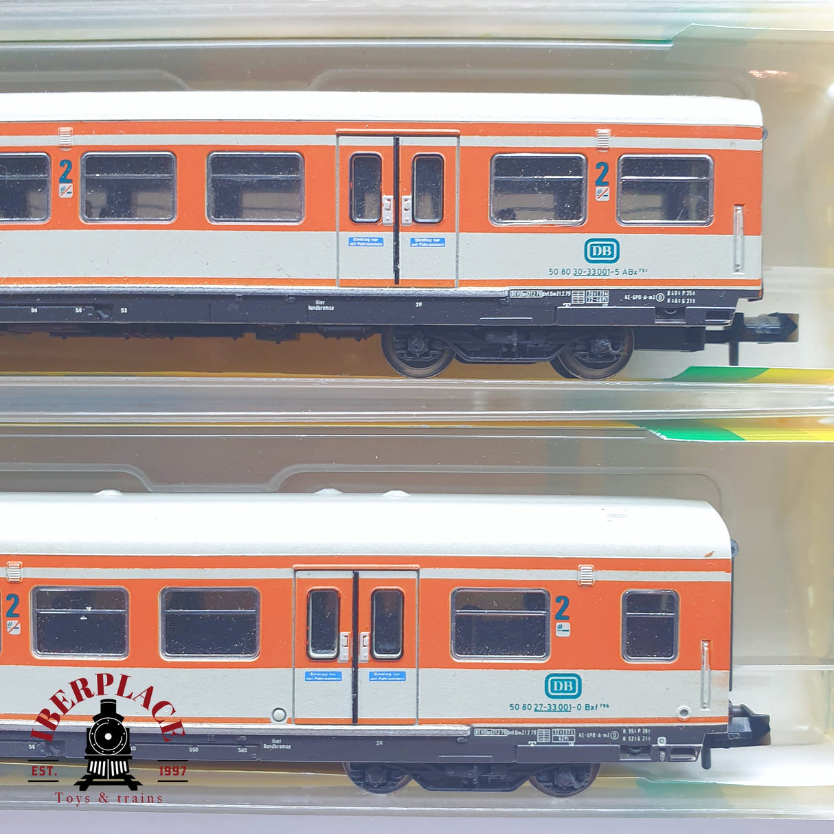 ♻️ 2 mano - Minitrix 3x vagones pasajeros coche piloto DB Clases 1-2 N escala 1:160 TEN06