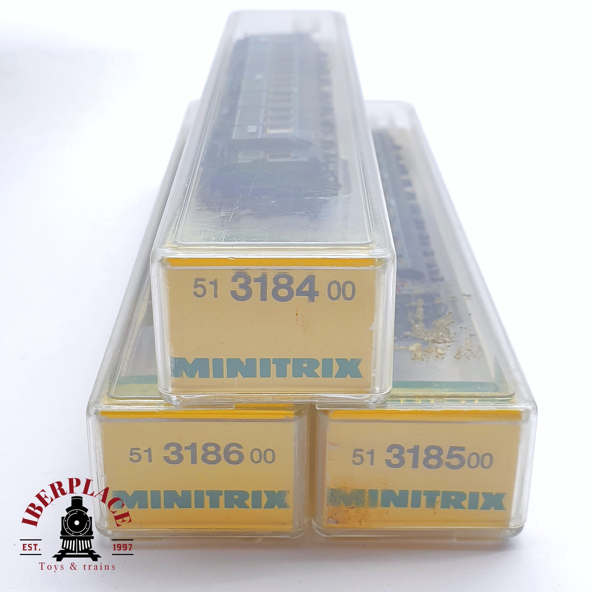 ♻️ 2 mano - Minitrix 3x vagones pasajeros y equipaje K.Bay.Sts.B Berlin N escala 1:160 TEN06