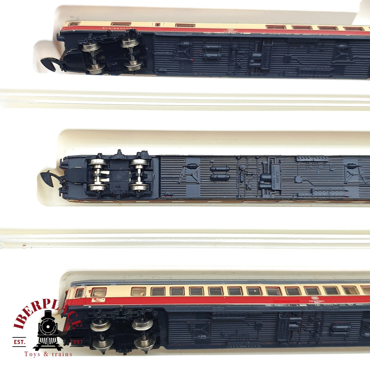 ♻️ 2 mano - Märklin 7x vagones pasajero y restaurante DB Z escala 1:220 EZ07