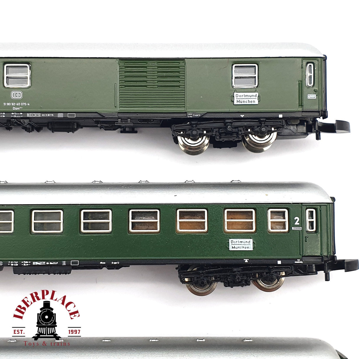 ♻️ 2 mano - Märklin 8x vagones pasajero y equipajes DB Z escala 1:220 EZ07