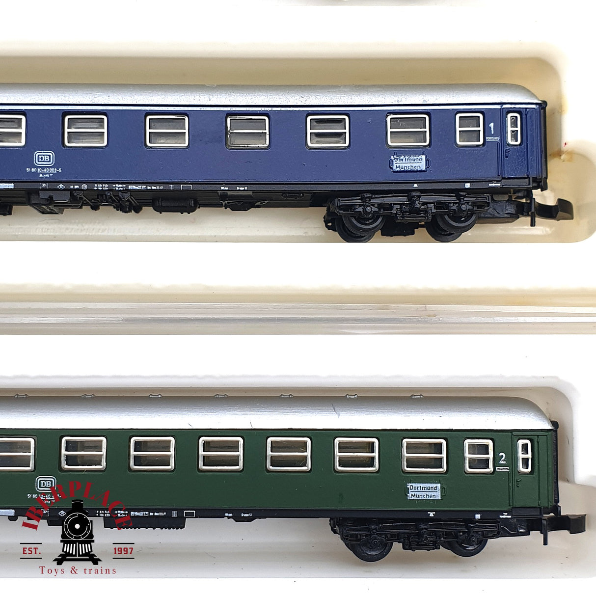 ♻️ 2 mano - Märklin 8x vagones pasajero y equipajes DB Z escala 1:220 EZ07