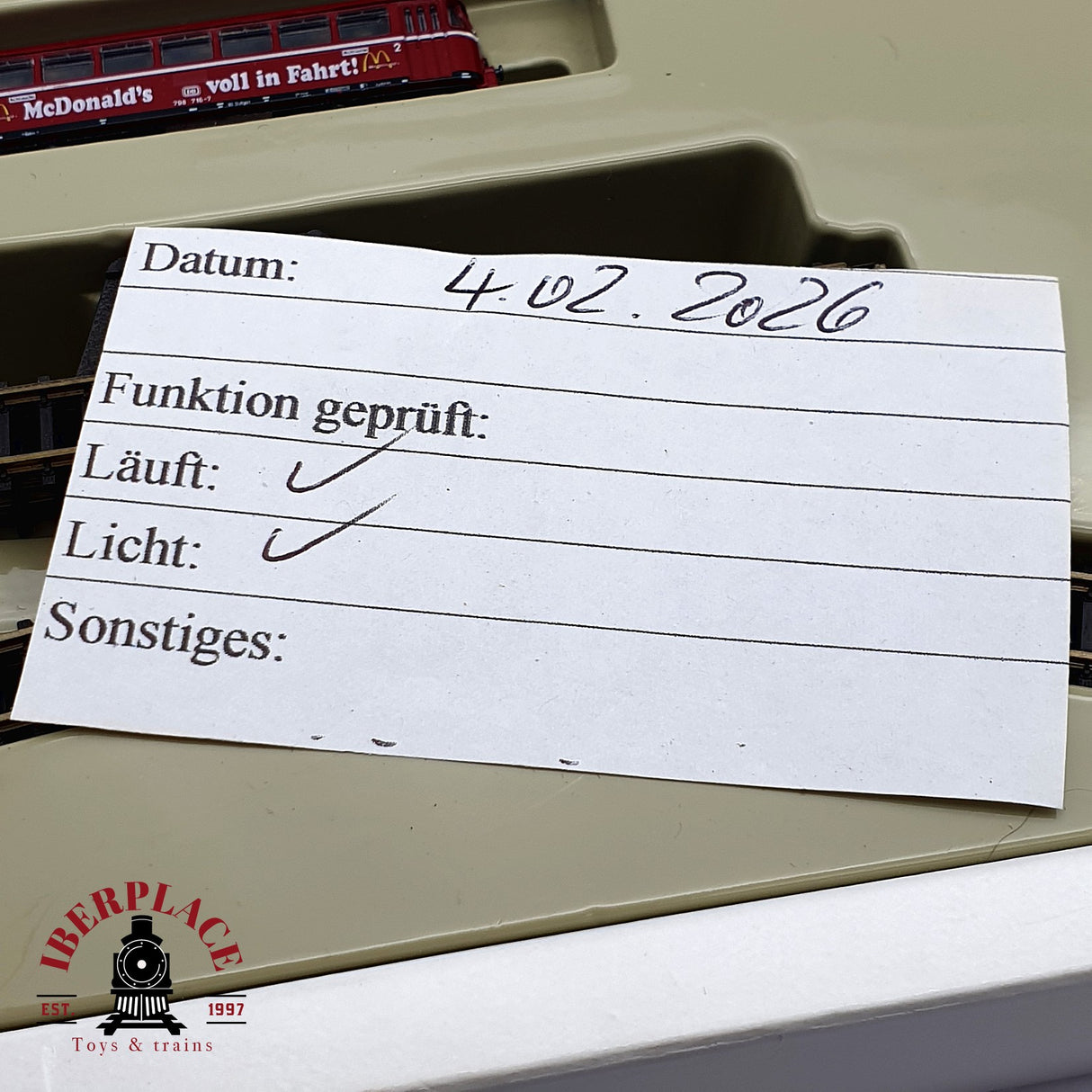 ♻️ 2 mano - Märklin 8175 set Ferrobus Mc donalds DB Z escala 1:220 EZ07