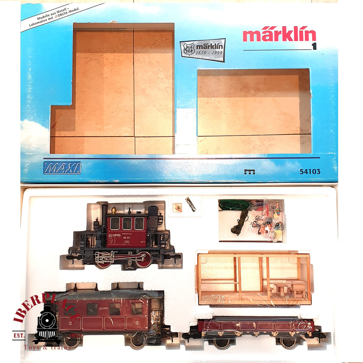 ♻️ 2 mano - Märklin 54103 E-Lok Glaskasten Tanzwagen digital Escala 1 A107