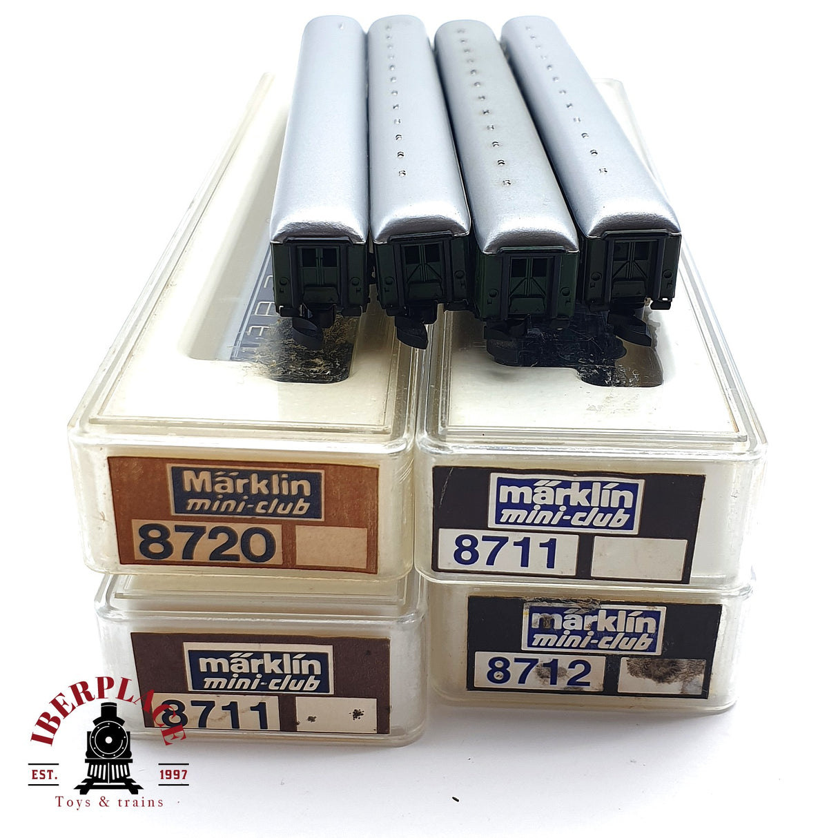 ♻️ 2 mano - Märklin 8x vagones pasajero y equipajes DB Z escala 1:220 EZ07