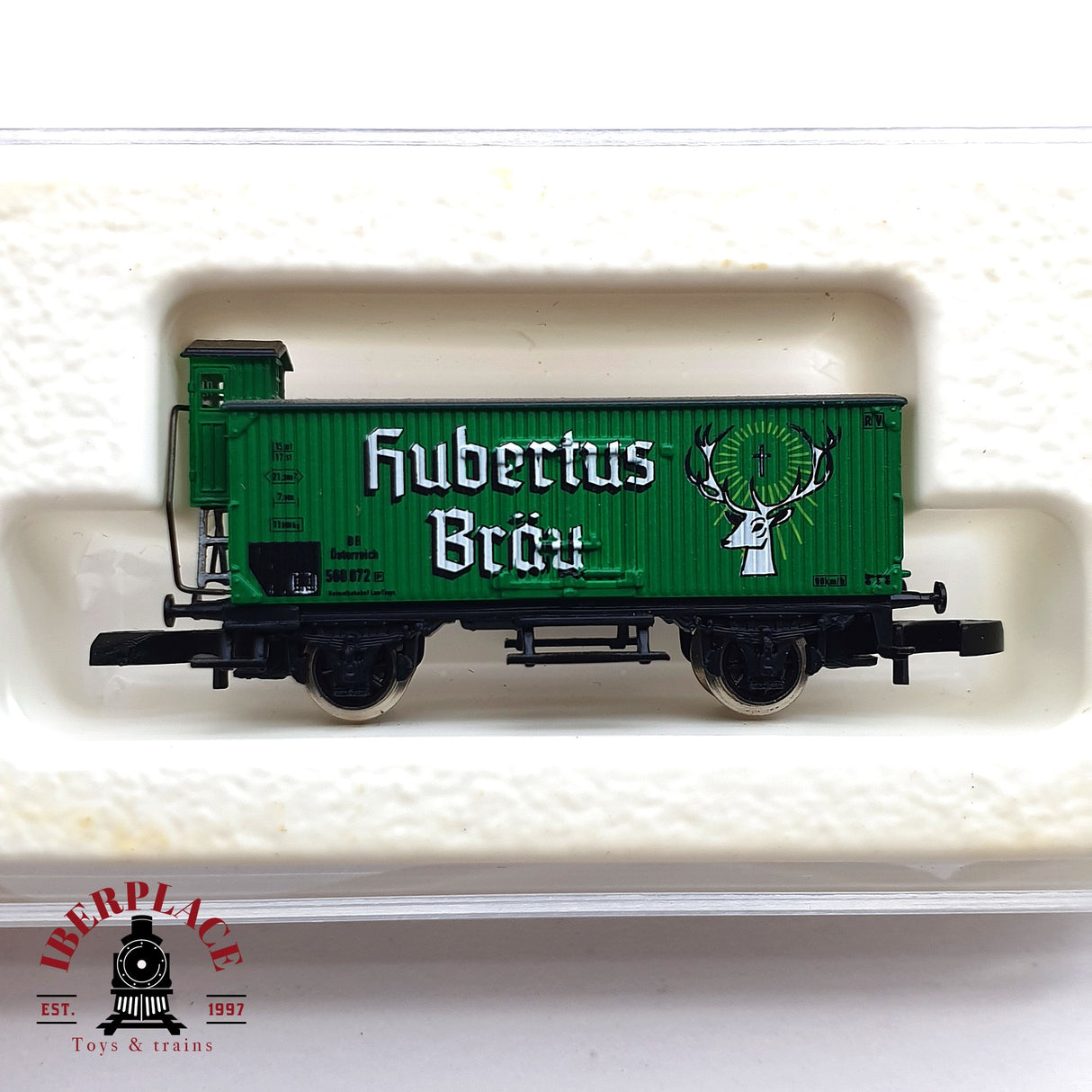 ♻️ 2 mano - Märklin 8661 040 vagón cervecero Hubertus Bräu Z escala 1:220 EZ07