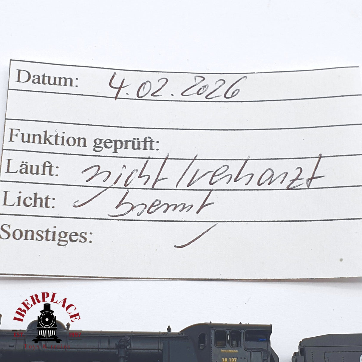 ♻️ 2 mano - Märklin 88183 Locomotora BR 18 137 DR Z escala 1:220 EZ07