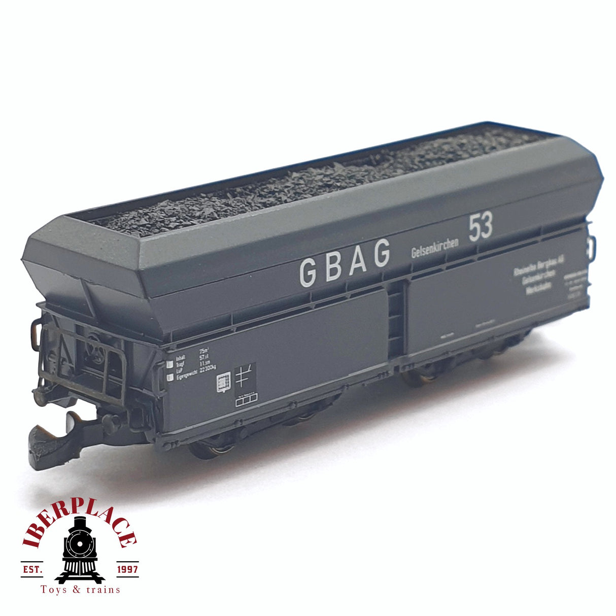 ♻️ 2 mano - Märklin 80712 vagón tolva GBAG 53 Z escala 1:220 EZ07