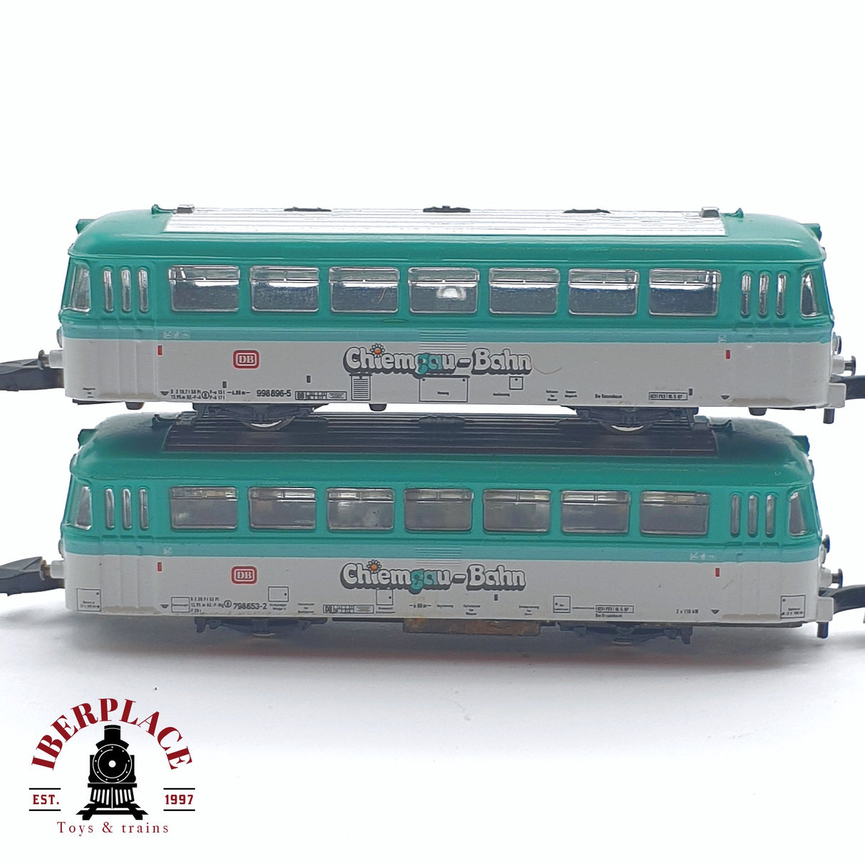 ♻️ 2 mano - Märklin 8112 Locomotora con remolque Chiemgau Bahn DB Z escala 1:220 EZ07