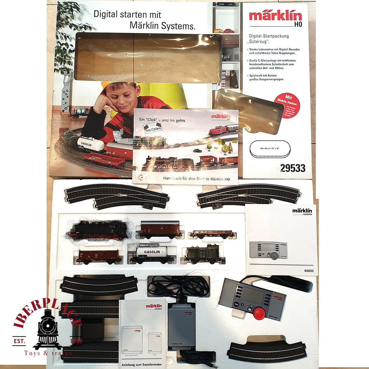 ♻️ 2 mano - Märklin 29533 Set de iniciación Digital tren de mercancias H0 escala 1:87 A107