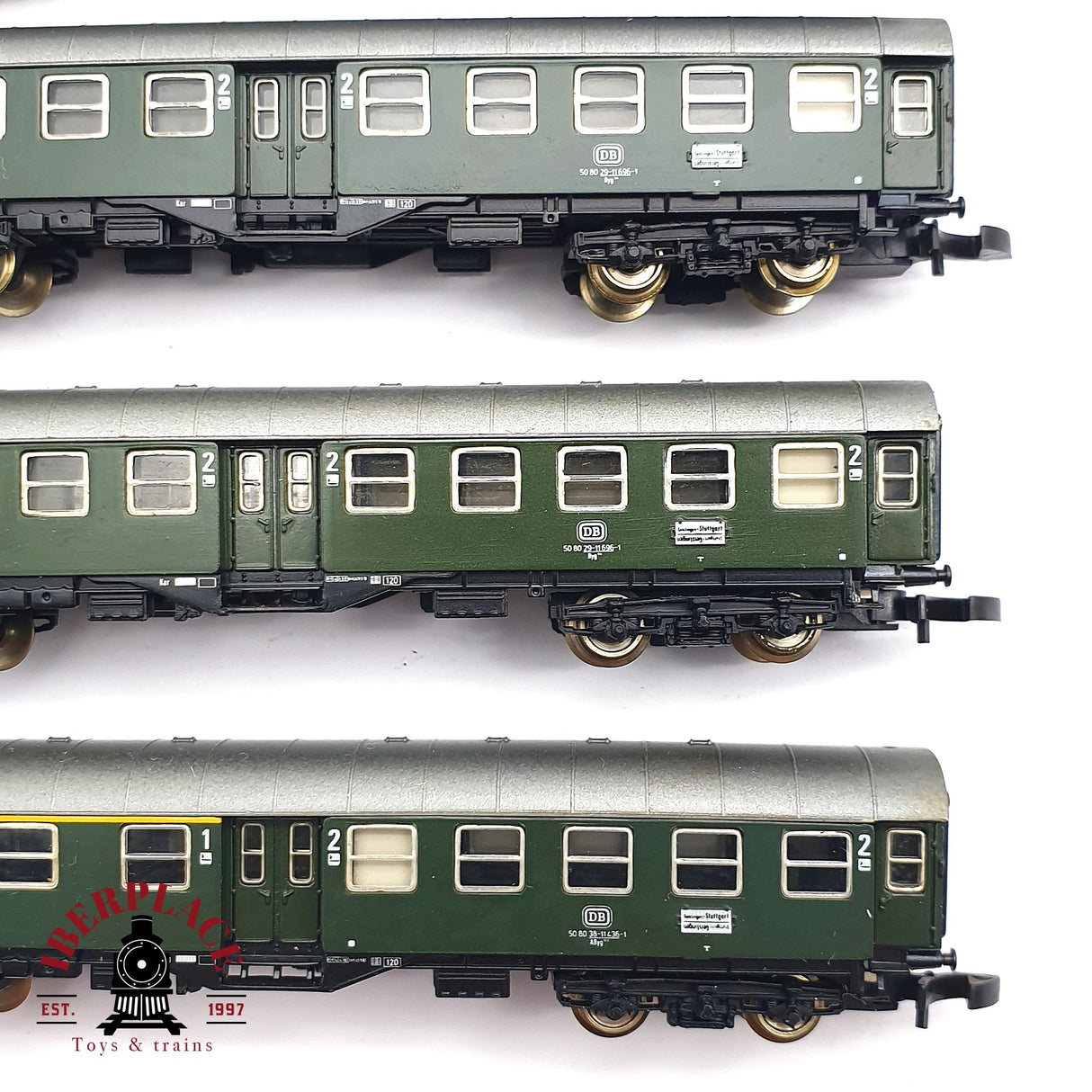 ♻️ 2 mano - Märklin 5x vagones pasajero calses 1-2 Z escala 1:220 EZ07