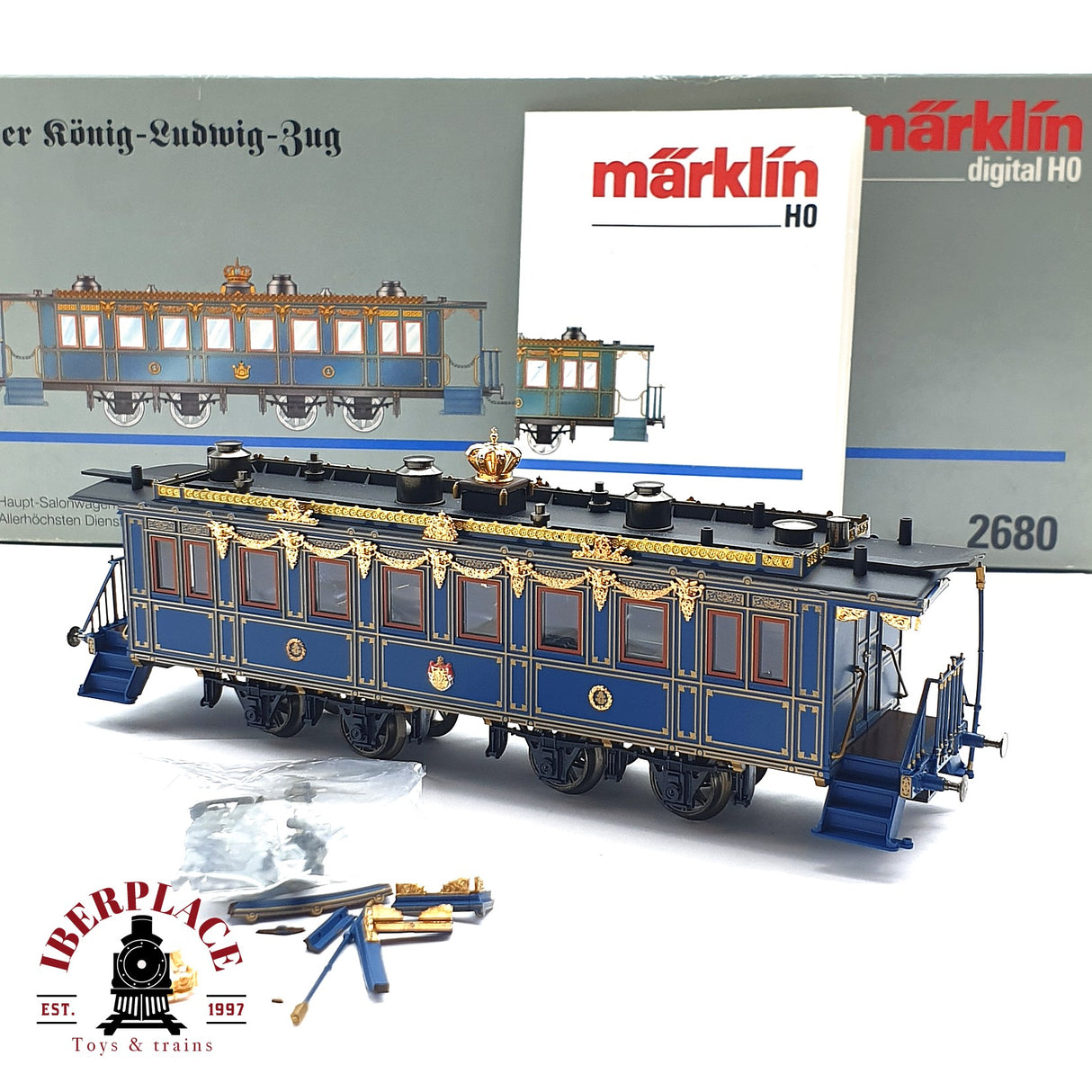 ♻️ 2 mano - Märklin 2680 Digital Coche Salon Pieza 3 H0 escala 1:87 A107