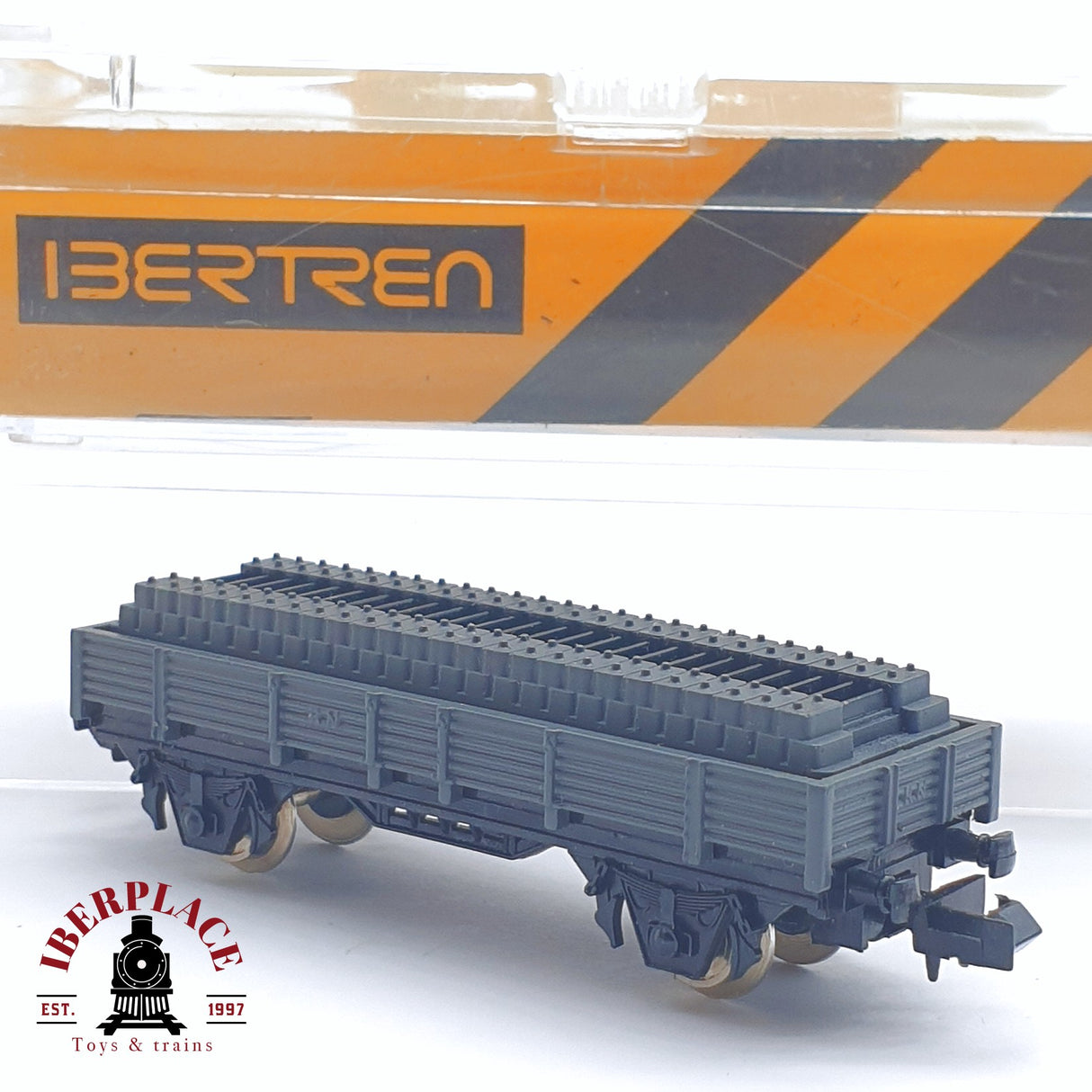 ♻️ 2 mano - IBERTREN 356 vagón bordes bajos RENFE N escala 1:160 AN08